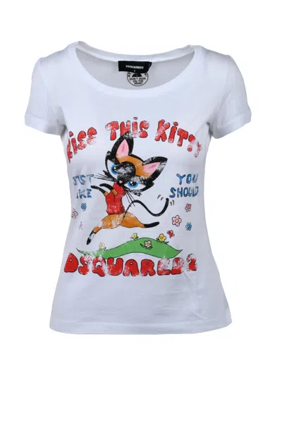 Dsquared2 Fitted Short-sleeve T-shirt In White