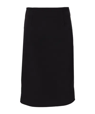 Dsquared2 Fitted Waist Pencil Midi Skirt In Black