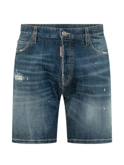Dsquared2 Five-pocket Denim Shorts In Blue