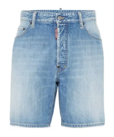 Dsquared2 Five-pocket Denim Shorts In Blue