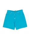 Dsquared2 Five-pocket Knee-length Shorts In Blue