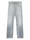 Dsquared2 Five-pocket Logo-patch Jeans In Gray
