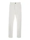 Dsquared2 White Five-pocket Pants With Logo Patch On The Back In Cotton Man