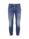 Dsquared2 Five Pockets Jeans In Cotton Denim In Blue