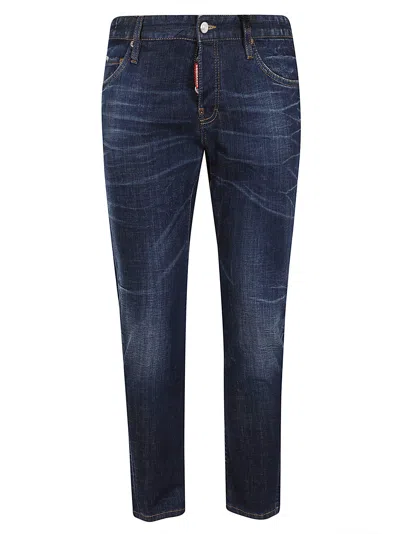 Dsquared2 Five-pocket Slim Fit Jeans With Tapered Silhouette In Blue