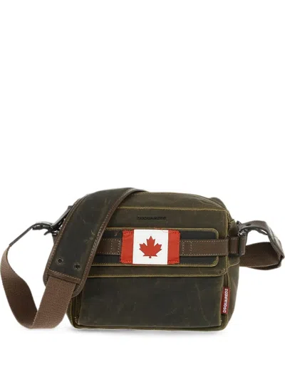 Dsquared2 Flag Logo-patch Shoulder Bag In Brown