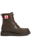 Dsquared2 Flag-tag Ankle Boots In 绿色