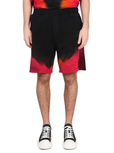 Dsquared2 Flame Print Shorts In Multicolour
