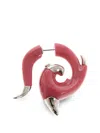 Dsquared2 Pink Flames Single Earring In Burgundy