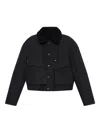 Dsquared2 Flap-pocket Sherpa-collar Jacket In Black