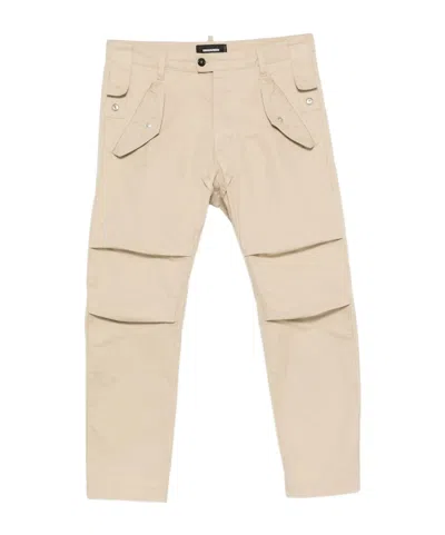 Dsquared2 Flap-pocket Trousers In Neutral