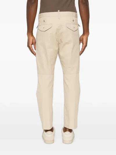 Dsquared2 Flap-pocket Trousers In Neutral