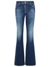 Dsquared2 Twiggy Mid-rise Flared Jeans In Navy