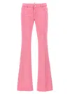 Dsquared2 Flare Waist Jeans With Pockets And Loops In Pink