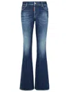 Dsquared2 Twiggy Mid-rise Flared Jeans In Navy