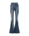 Dsquared2 Logo-patch Flared Jeans In Blue
