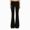 DSQUARED2 FLARED BLACK TROUSERS WITH JEWEL DETAIL FOR WOMEN
