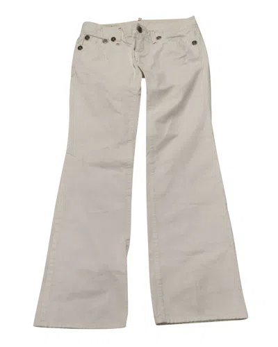 Dsquared2 Flared Jeans In White Denim