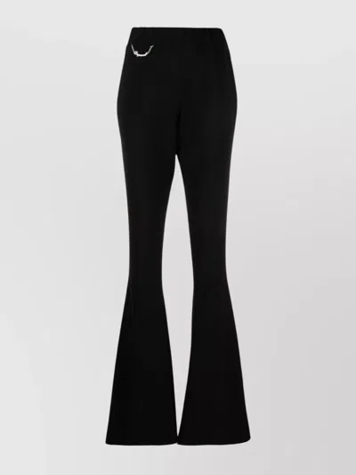 Dsquared2 Flared Trousers Featuring Chain Detail In Black