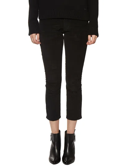 Dsquared2 Flared Velvet Trousers In Black