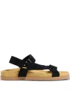 Dsquared2 Flat Cargo Sandals In Black