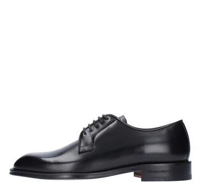 Dsquared2 Polished-finish Lace-up Shoes In Black