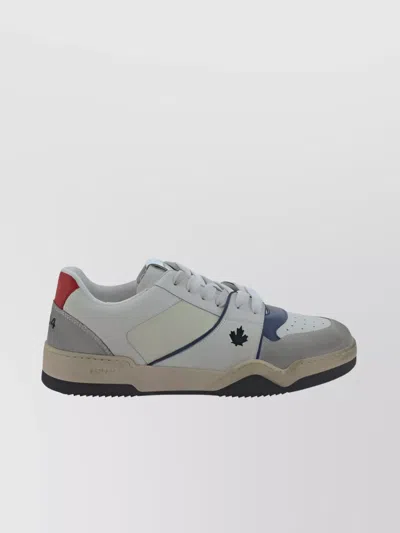 Dsquared2 Flat Sole Calfskin Sneakers In Multi