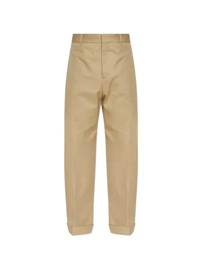 Dsquared2 Pleated-cuff Casual Trousers In Multi