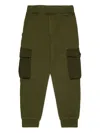 Dsquared2 Kids Fleece Cargo Pants In Green