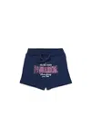 Dsquared2 Shorts In Felpa Con Stampa College In Blue