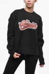 Dsquared2 Fleeced Cotton Cool Fit Crew-neck Sweatshirt In Black
