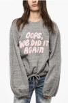 Dsquared2 Fleeced-cotton Crew-neck Sweatshirt With Embossed Detail