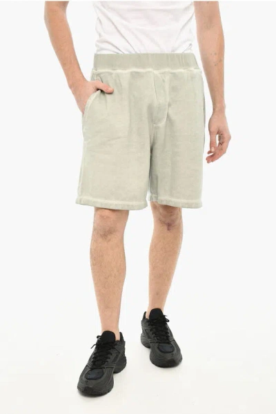 Dsquared2 Fleeced Cotton Joggers With Drawstring Waist In Neutral