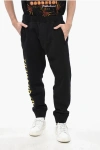 Dsquared2 Fleeced Cotton Ski Fit Joggers With Contrasting Logo In Black