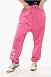 Dsquared2 Fleeced-cotton V-icon L.a. Joggers With Drawstring Waist In Multi