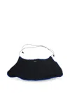 Dsquared2 Fleece-texture Drawstring Scarf In Blue