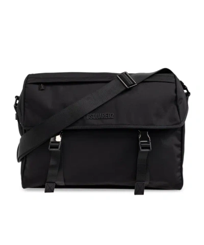 Dsquared2 Flip Shoulder Bag In Black