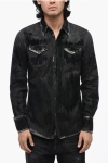 Dsquared2 Flocked Denim Western Shirt