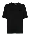 Dsquared2 Flocked-logo T-shirt In Black
