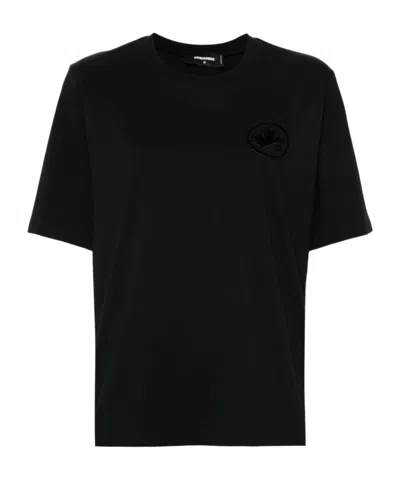 DSQUARED2 FLOCKED-LOGO T-SHIRT