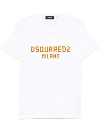 DSQUARED2 FLOCKED-LOGO T-SHIRT