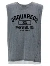 Dsquared2 Flocked Logo Tank Top Tops In Gray