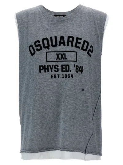 DSQUARED2 FLOCKED LOGO TANK TOP TOPS