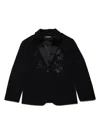 Dsquared2 Floral-embroidered Blazer In Black