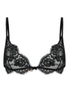 Dsquared2 Floral-lace Bra In Black