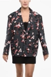 Dsquared2 Floral-motif Cotton Blend Oversized Blazer