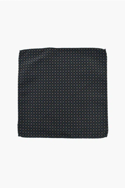 Dsquared2 Floral Motif Silk Pocket Square