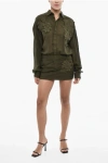 Dsquared2 Floral-motif Solid Color Mini Shirtdress