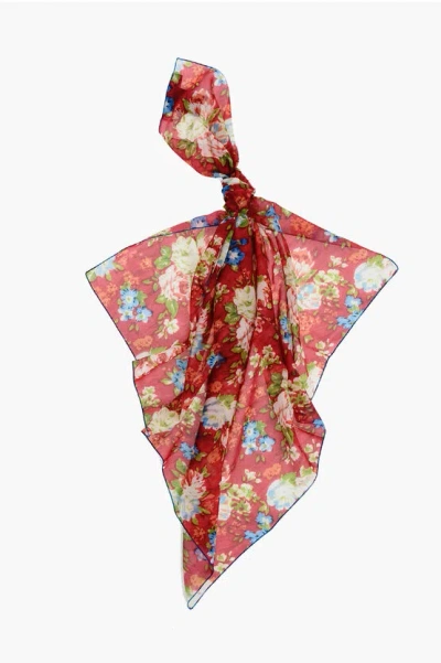Dsquared2 Floral Patterned Lightweight Fabric Foulard In Multi
