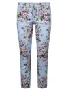 DSQUARED2 FLORAL PRINT CROPPED TROUSERS